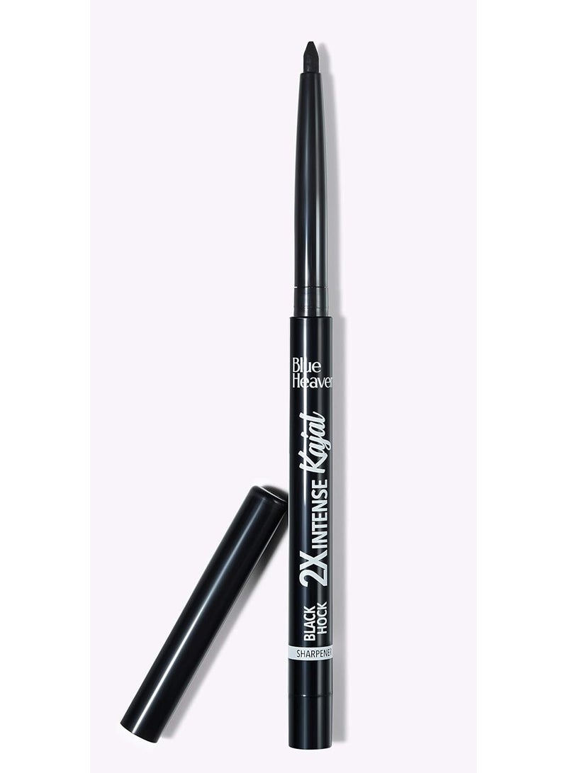 Blue Heaven 2X Intense Kajal Pencil, Black Shock| Waterproof And Smudge Proof Kajal| 0.35Gm & Dip & Twist Nail Paint Remover, 40 Ml, Matte Finish - Image 2